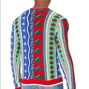 Men's Ugly Christmas Sweater Santa, Multi, Large